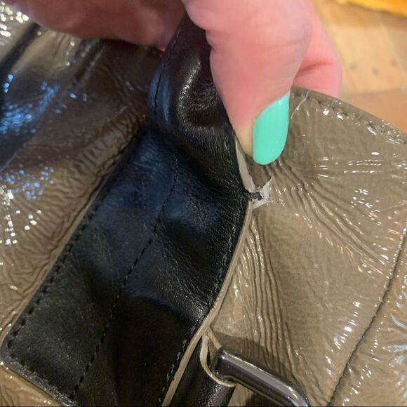 Kenneth Cole‎ New York Patent Leather Tall Hobo Bag - Picture 10 of 12